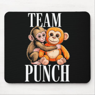 Team punch - schattige baby aap Team punch - schat Muismat