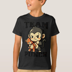 Team punch tough baby aap knuffel speelgoed meme t-shirt