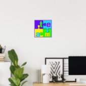 Team Puzzle Poster Print (Thuiskantoor)