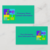 Team Puzzle Visitekaartjes (Voorkant / Achterkant)