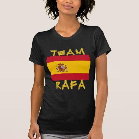 Team Rafa met Spaanse vlag T-shirt (Voorkant)