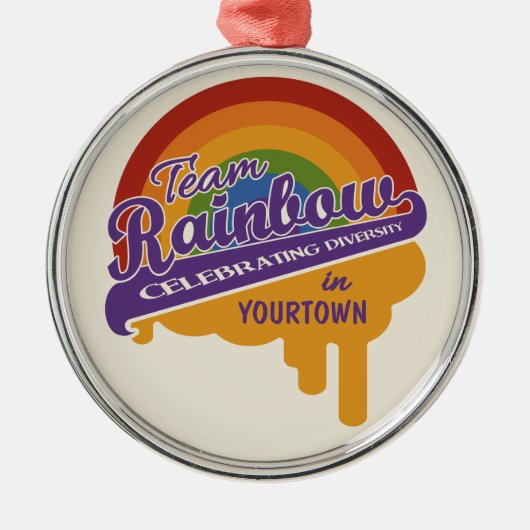Team Rainbow aangepast ornament (Voorkant)