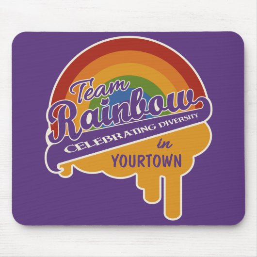 Team Rainbow aangepaste mousepad Muismat (Voorkant)
