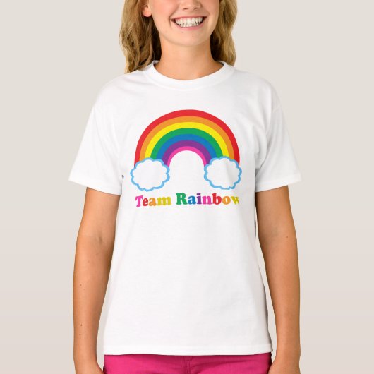 Team Rainbow Cute Colorful Kinder T-shirt (Voorkant)