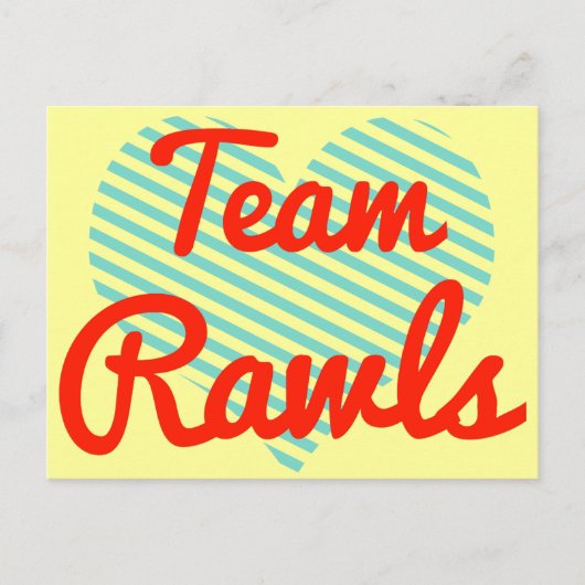 Team Rawls Briefkaart (Voorkant)