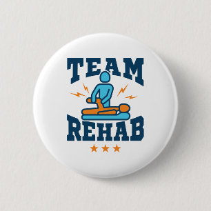 Team Rehab Physical Therapist Squad Personage Team Ronde Button 5,7 Cm