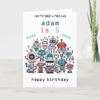 team  retro Sci Fi Robot Verjaardagskaarten Bedankkaart