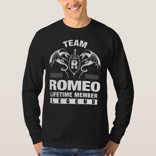 Team Romeo Levenslang Lid T-shirt (Voorkant)