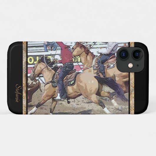 Team Roping Foto Case-Mate iPhone Case (Achterkant (horizontaal))