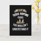 Team Roping| Rodeo Roper Horse Roping Calf Roper Kaart (Gele Bloem)