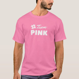 Team roze borstkankervoorlichting t-shirt