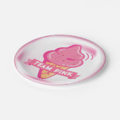 Team Roze Ice Cream Geslacht onthullen Papieren Bordje (Gekanteld)