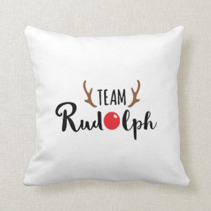 Team Rudolph-kerstcitaat Kussen