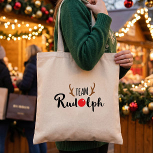 Team Rudolph Kerstcitaat Tote Bag
