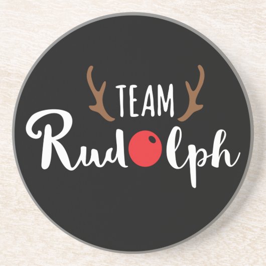 Team Rudolph KerstMotif Zandsteen Onderzetter (Voorkant)