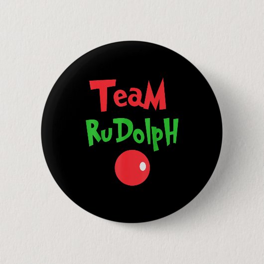 Team Rudolph - Rudolph The Red Nose Reindeer Ronde Button 5,7 Cm (Voorkant)