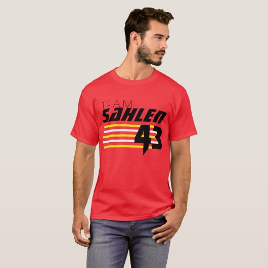 Team Sahlen gestript T-shirt (Voorkant volledig)