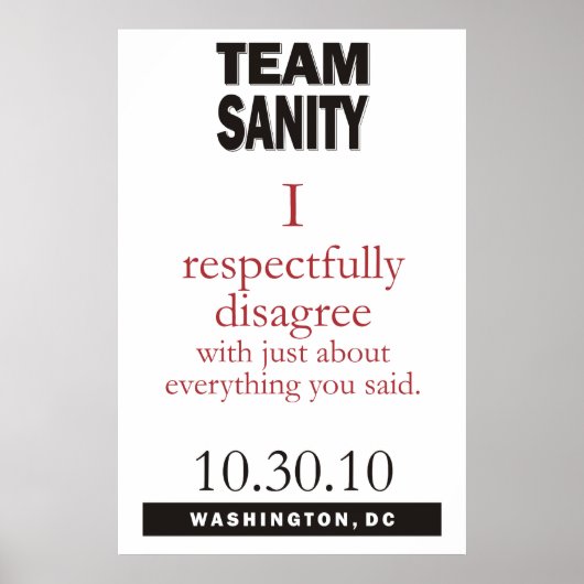Team Sanity poster (Voorkant)