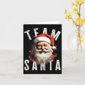 Team Santa Christmas Funny Xmas Santa Claus 3 Kaart (Gele Bloem)