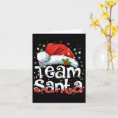 Team Santa Claus Christmas Family Matching Pajama  Kaart (Gele Bloem)