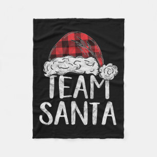 Team Santa Kerstkerstkostuum Gift Matching Family Fleece Deken