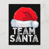 Team Santa Kerstman Squad Family Matching Pajamas Informatiekaartje (Achterkant)