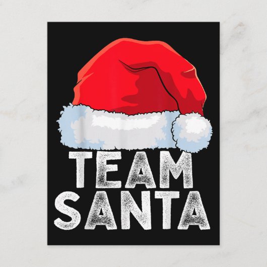 Team Santa Kerstman Squad Family Matching Pajamas Informatiekaartje (Voorkant)