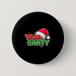 Team Santy-sinterklaas Kerst, Team en Familie  Ronde Button 5,7 Cm
