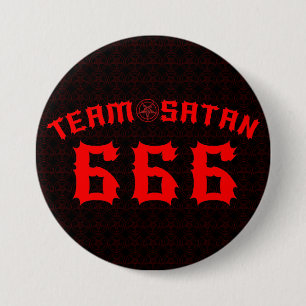 Team Satan 666 Ronde Button 7,6 Cm