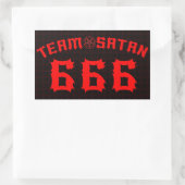 Team Satan Rechthoekige Sticker (Tas)