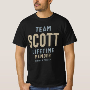 Team Scott Lifetime Lid Gepersonaliseerde Naam T-shirt
