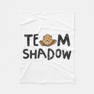 Team Shadow Grappige Groundhog Day 2024 Fleece Deken
