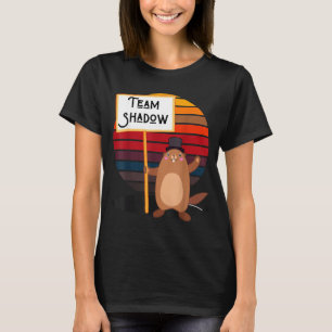 Team Shadow Grappige Winter Groundhog Day Mannen V T-shirt