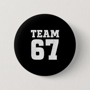 Team Six Seven 6 7 Meme Grappige Aura 67 T-shirt V Ronde Button 5,7 Cm