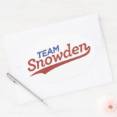Team Snowden Script Ovale Sticker (Envelop)