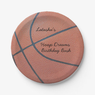 Team Spirit_Basketball textuur look_Hoops Dreams Papieren Bordje