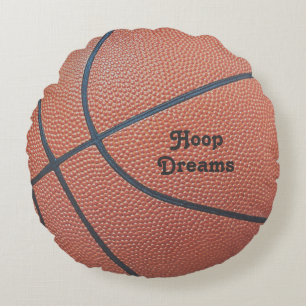 Team Spirit_Basketball textuur look_Hoops Dreams Rond Kussen