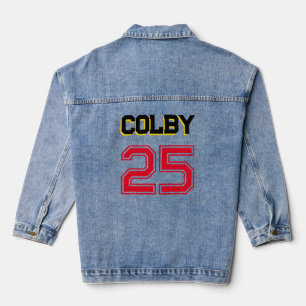 Team Spirit Fan Club Sportnaam Nummer Leuk Denim Jacket