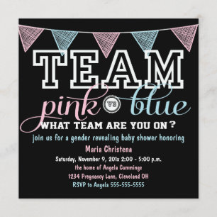 Team Spirit Genre Reveillez Baby shower Invitation