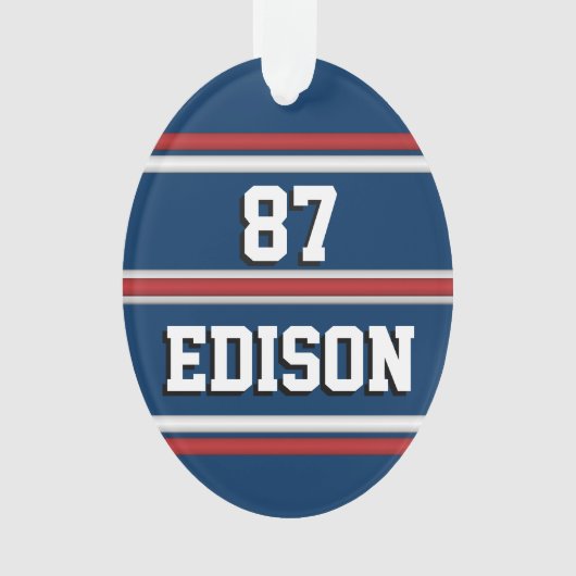 Team Spirit Red White en Blue Ornament (voorkant)