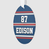 Team Spirit Red White en Blue Ornament (voorkant)