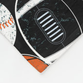 Team sport ballen fleece deken (Hoek)