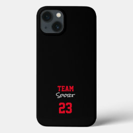 Team Sport Player Nummer school Colour Varsity iPhone 13 Hoesje