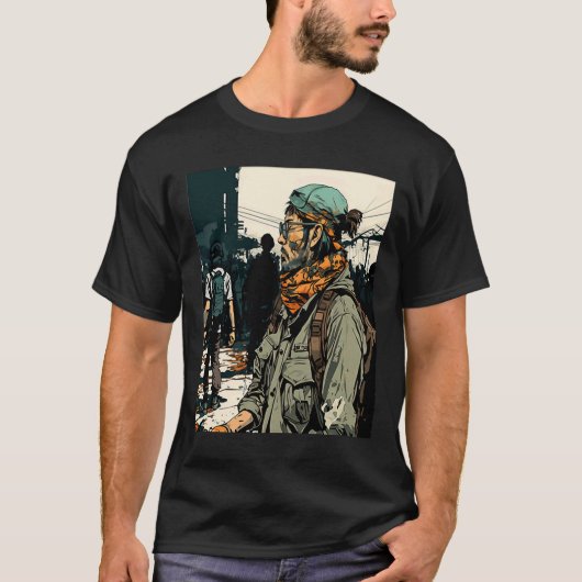 Team Sport Retro Airsoft Player T-shirt (Voorkant)