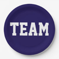 TEAM Sportief Wit Tekst Op Diep Marineblauw
