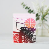 Team Sports Ball Basketbal Net Coach Game Briefkaart (Staand voorkant)