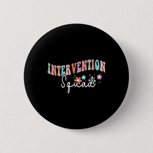 Team Squad Interventie Leraar Terug naar School Th Ronde Button 5,7 Cm (Voorkant)