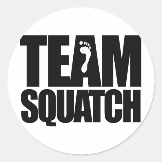 TEAM SQUATCH RONDE STICKER (Voorkant)
