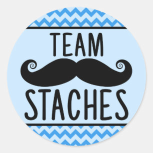 Team Staches gender onthullen stickers