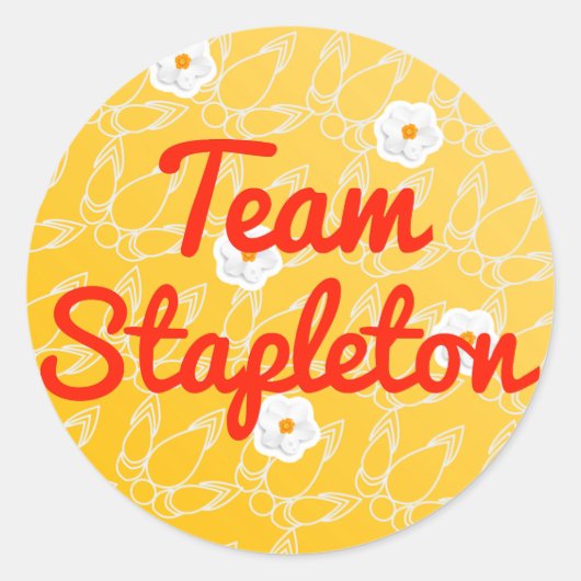 Team Stapleton Ronde Sticker (Voorkant)